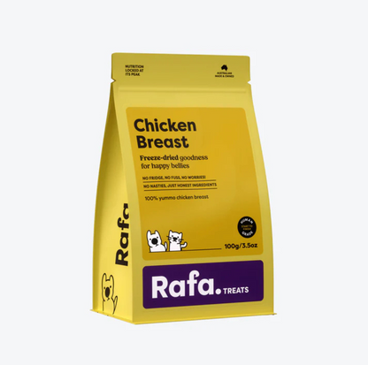 RAFA Raw Freeze-Dried Treats | Human-Grade Chicken Breast