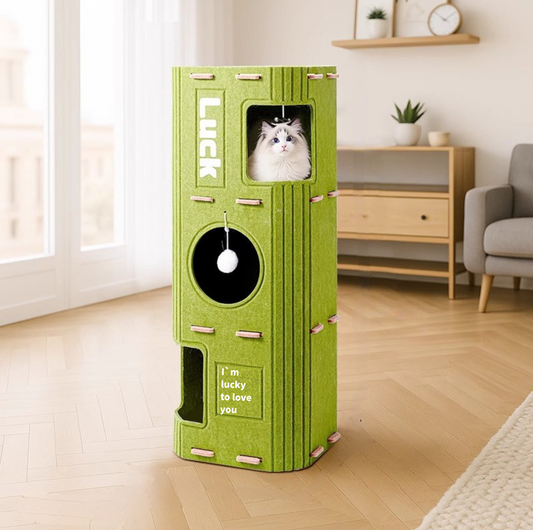 Three-Tier Felt Cat Climbing Tower