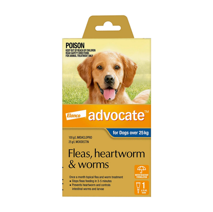 Advocate over 25kg Dog Spot-on Flea & Worming Treatment