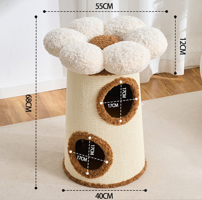Bloom Nest 3-Tier Sisal Cat Barrel Condo