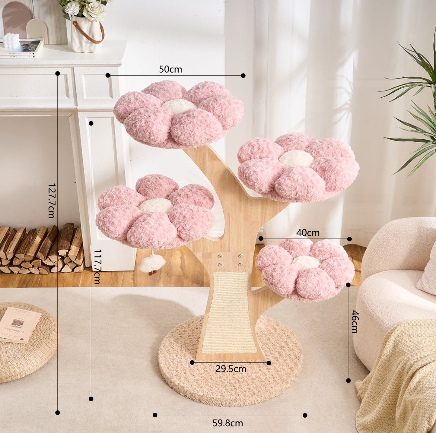 Flower Series Cat Tree – 4 Platforms
