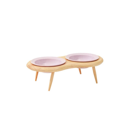 UFO Styled Tilted Cat and Dog Bowl with Elevated Stand