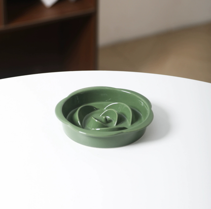 Ceramic Slow Feeder Bowl / Water Bowl with Optional Acrylic Stand