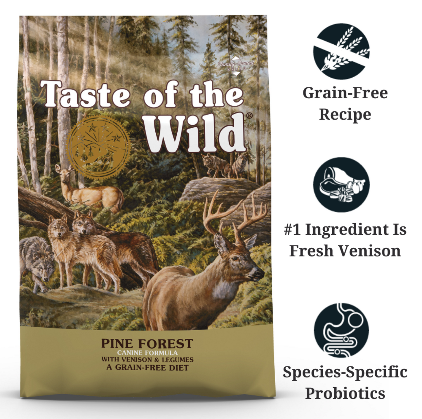 TASTE OF THE WILD Grain Free - Pine Forest Canine Dog Dry Food 12.2kg