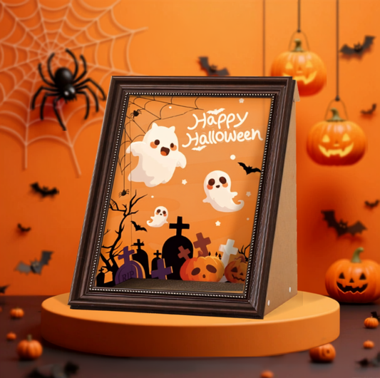 Halloween Framed Cat Scratcher House