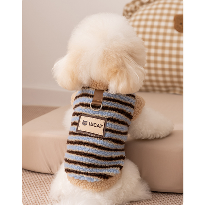 Teddy Fleece Pet Vest with D-Ring