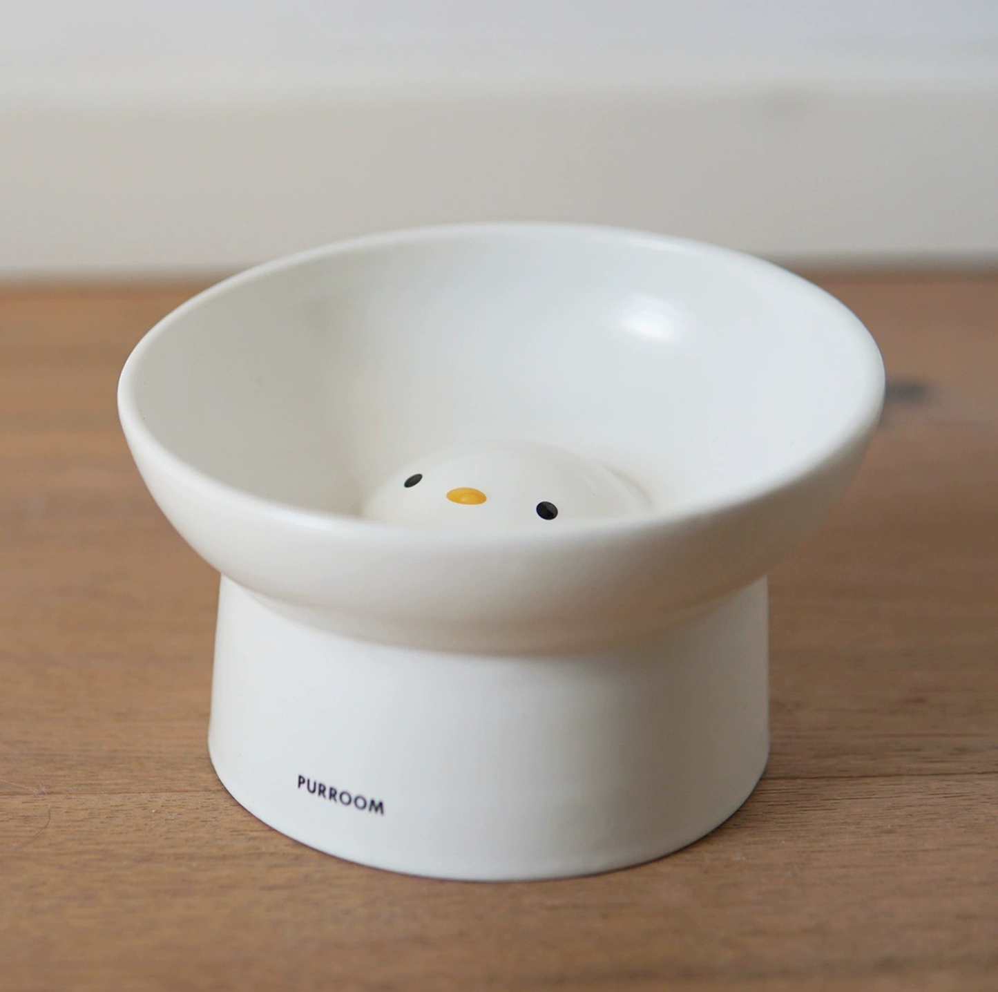 Purroom Little Chicken Series – Ceramic Raised Pet Bowl with Slow-Feeding Chick Design