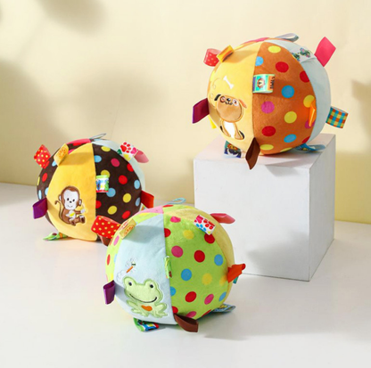 Interactive Squeaky Plush Ball Dog Toy