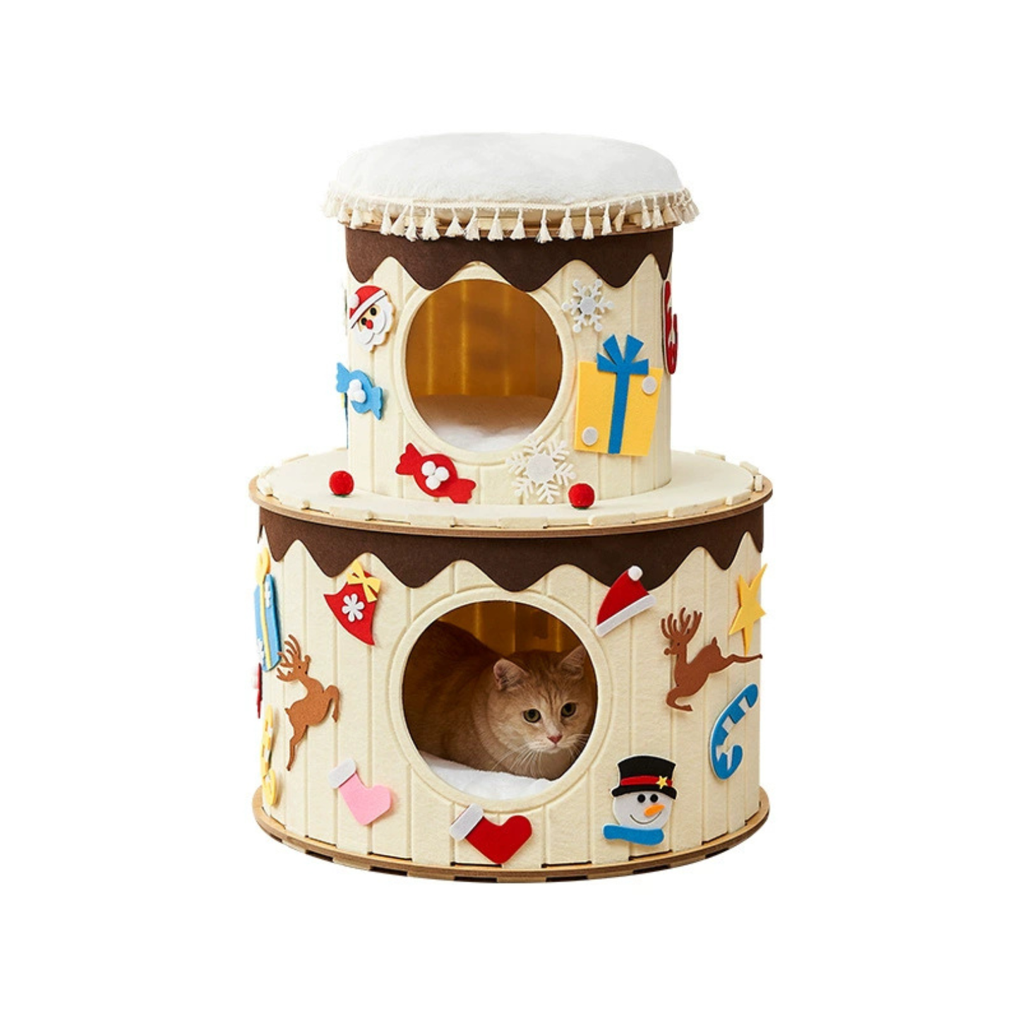 Double-Layer Cake Felt Cat House