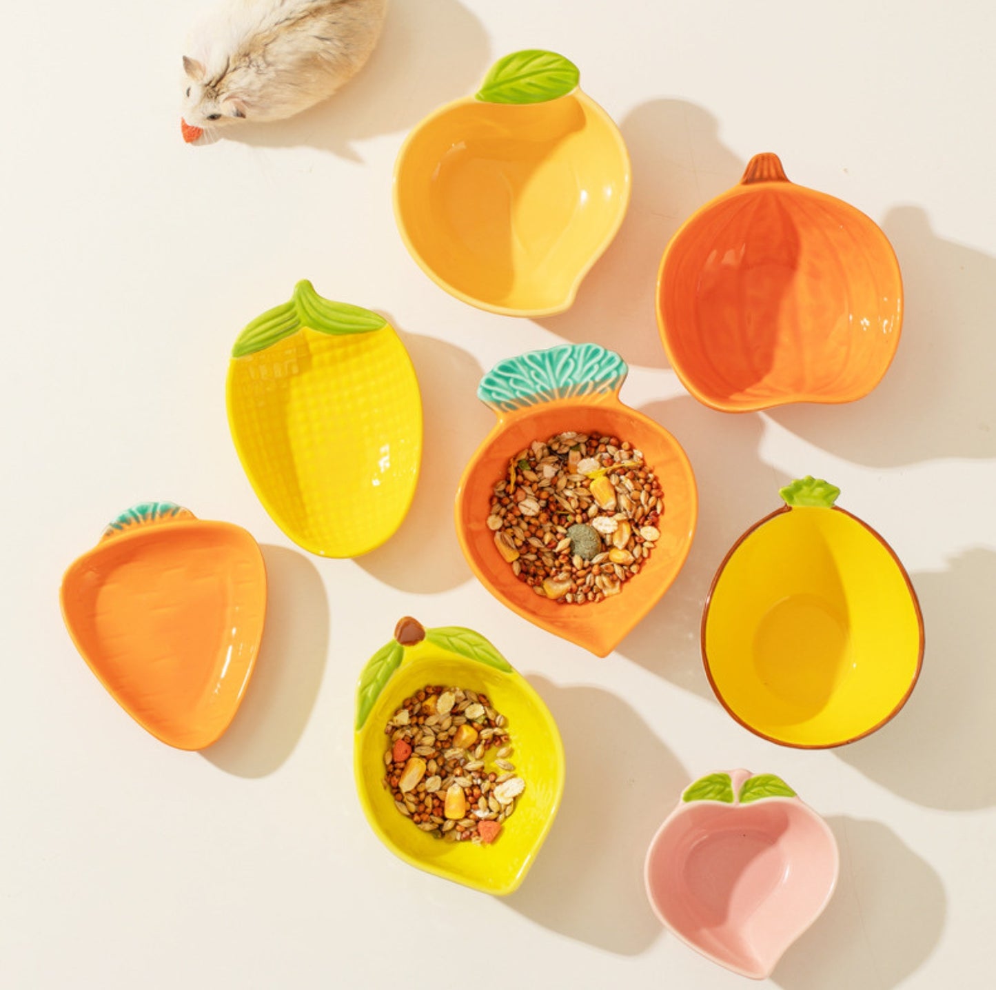 Fruit-shaped Small Animal Feeding Bowl