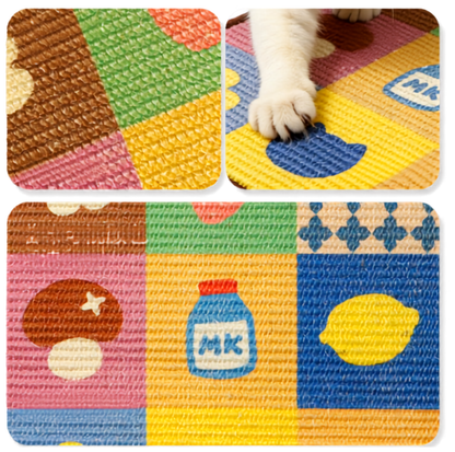 Colourful Self-Adhesive Sisal Cat Scratcher Mat