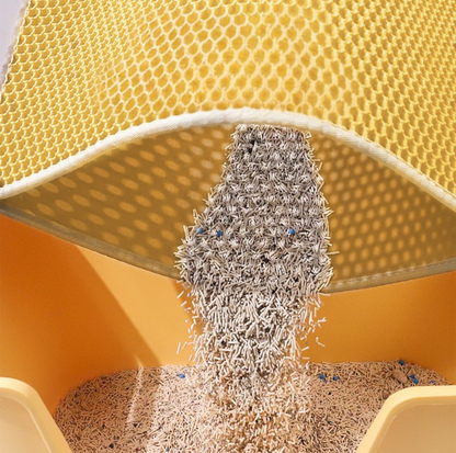 Double-Layer Honeycomb Cat Litter Mat for Trapping Litter