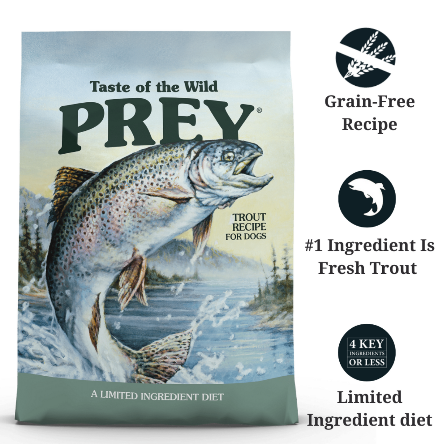 Taste of the Wild Prey - Trout Dog Dry Food 11.3kg