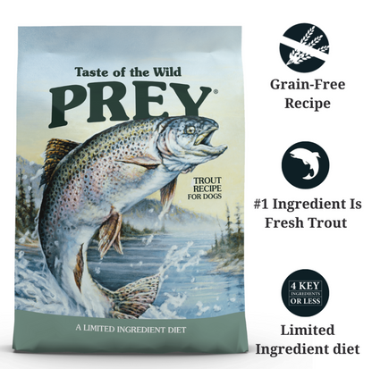 Taste of the Wild Prey - Trout Dog Dry Food 11.3kg