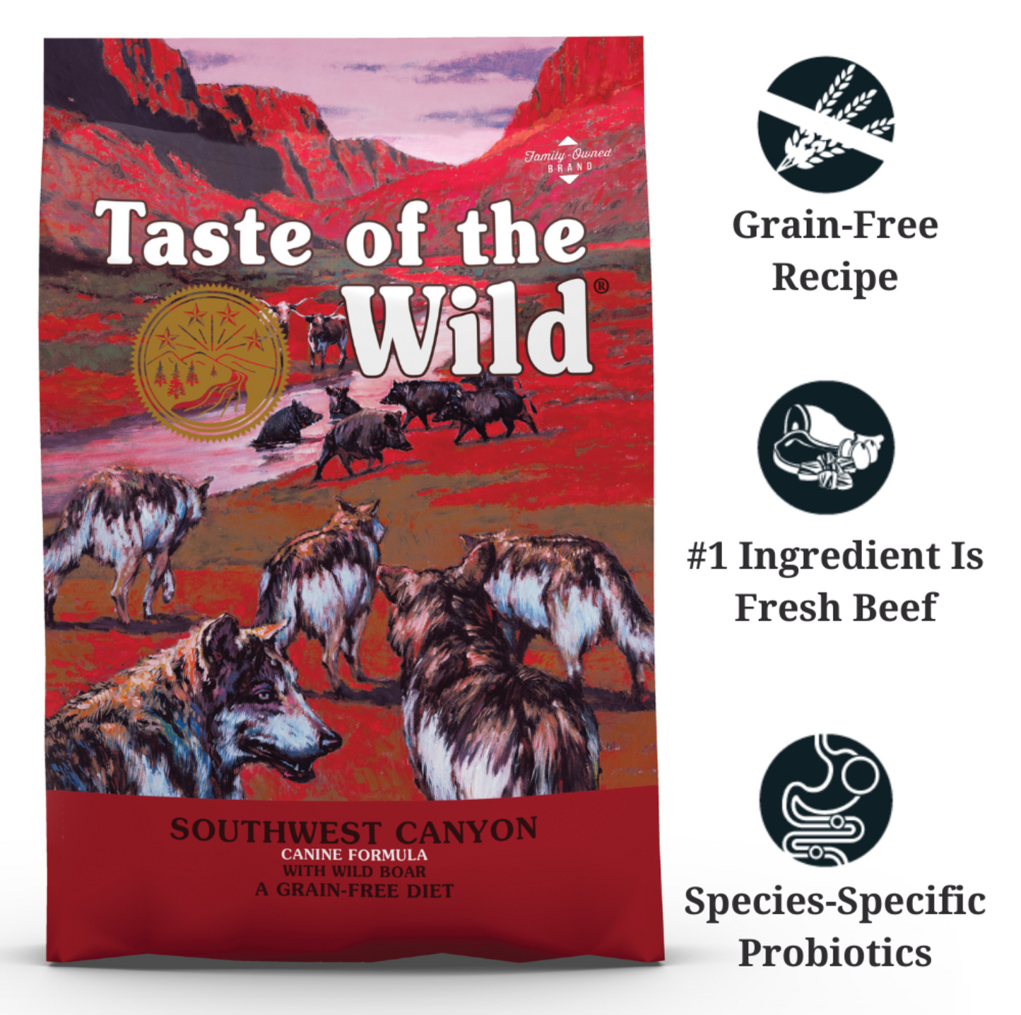 TASTE OF THE WILD Grain Free - Southwest Canyon Canine Dog Dry Food 12.2kg