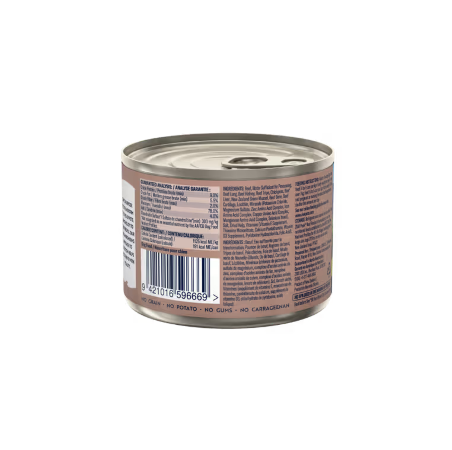 ZIWI Peak Beef Recipe All Lifestage Wet Food Can 170g