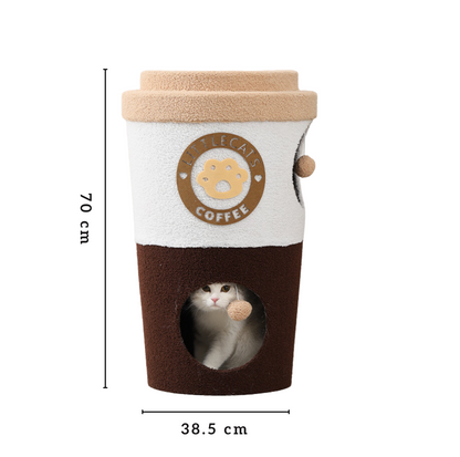 Deluxe Coffee Cup Cat Tree Cat Scratcher