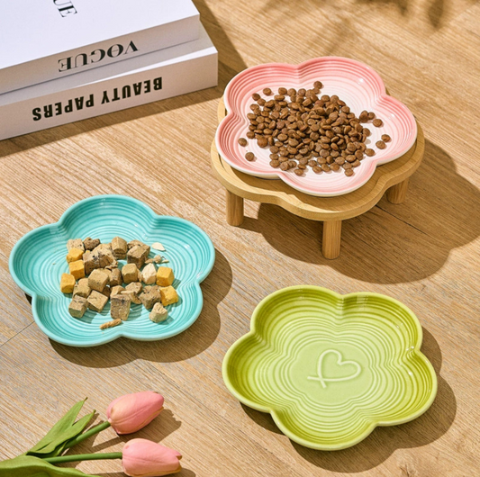 Flower-Shaped Ceramic Pet Bow