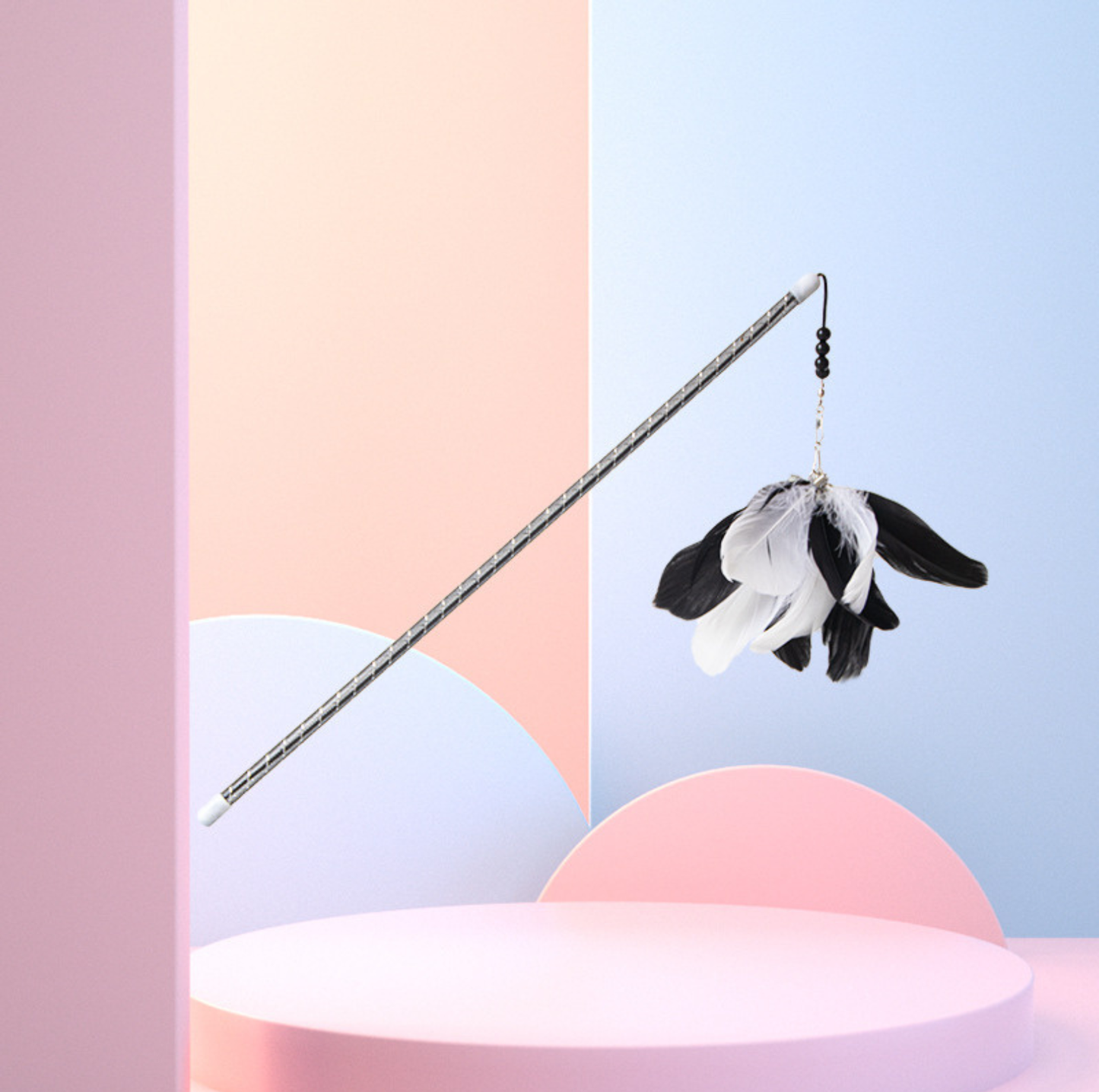 Elastic Telescopic Cat Teaser Wand – High Bounce Toy