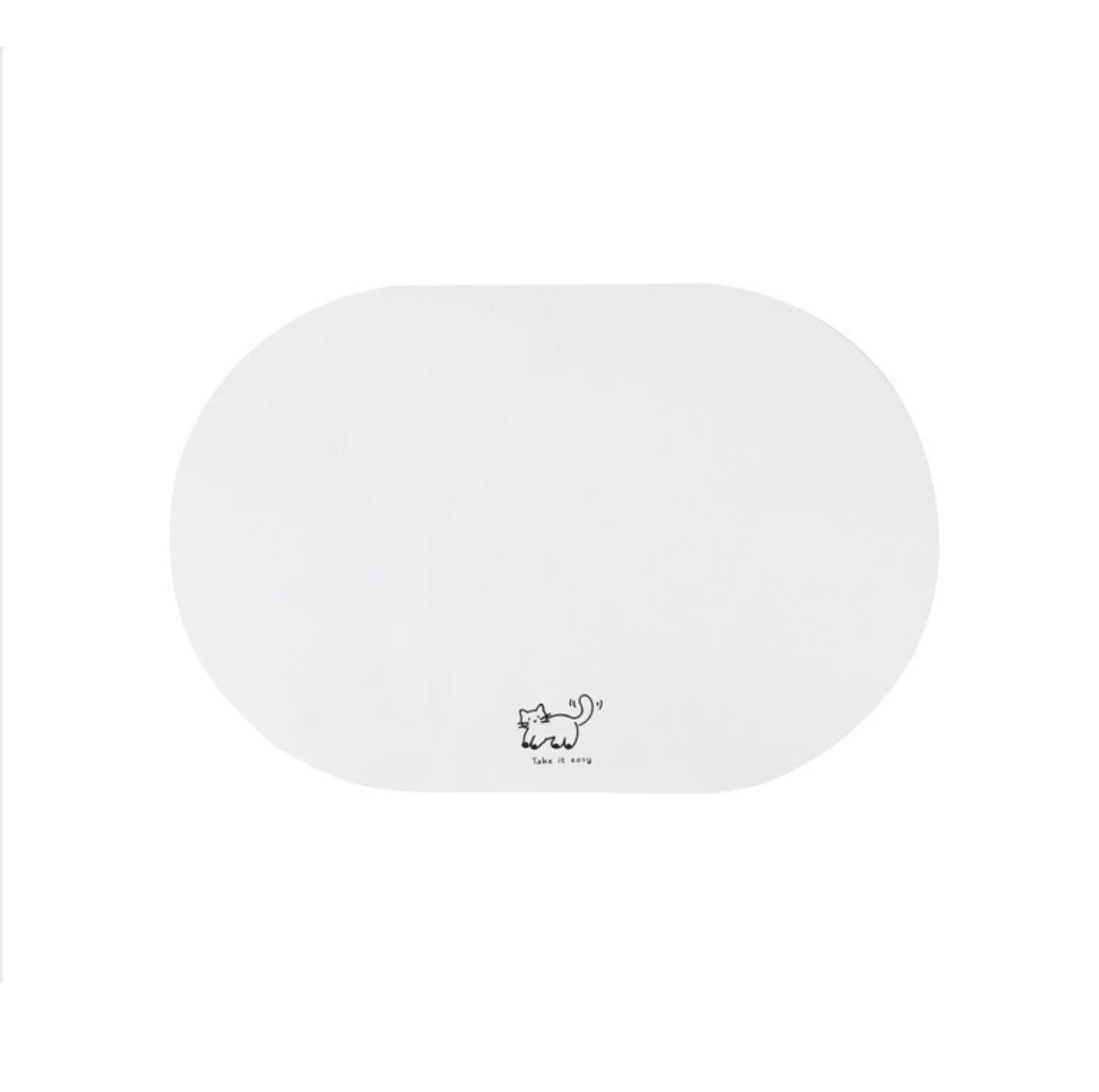 Waterproof Oval PU Leather Pet Food Mat