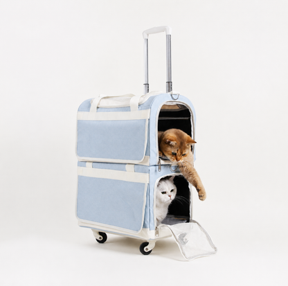 Double-Decker Detachable Pet Carrier Stroller
