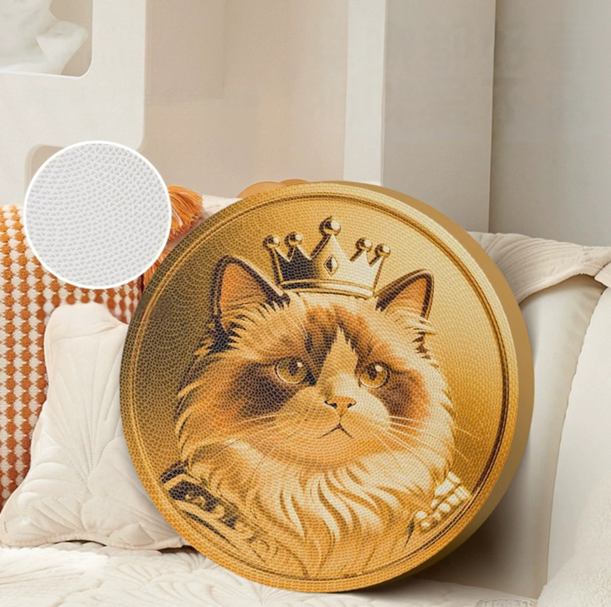 Lucky Coin Double-Sided Corrugated Cat Scratcher
