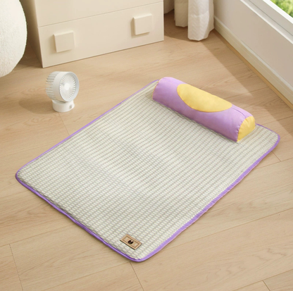 Summer Cool Feeling Pet Mat with Neck Pillow