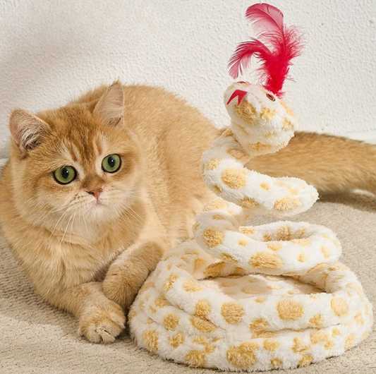 Wiggle Snake Interactive Spring Cat Toy with Chirping Sound