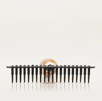 Stainless Steel Pet Undercoat Rake with Arc Wood Handle for Cats & Dogs