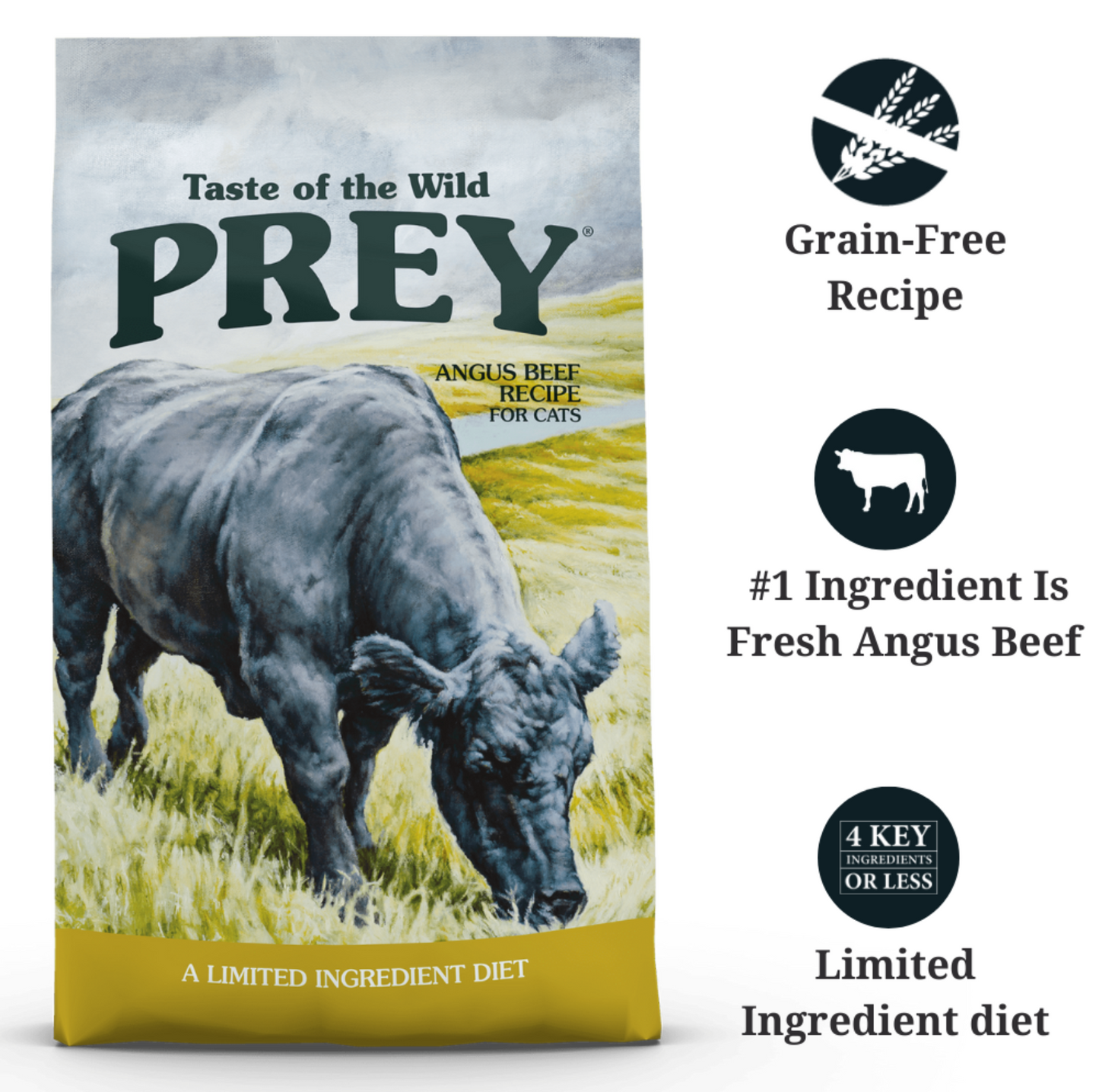 Taste of the Wild Prey - Angus Beef Cat Dry Cat Food 6.8kg