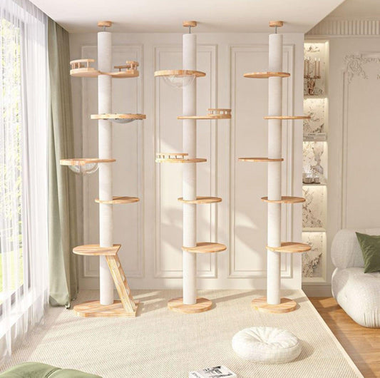 HONEYPOT Cat Floor-to-Ceiling Cat Climbing Frame Cat Tree