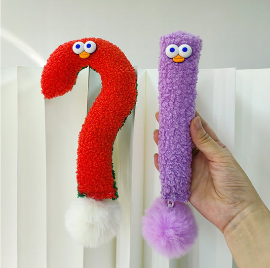 Funny Quirky Punctuation Marks Plush Cat Toy