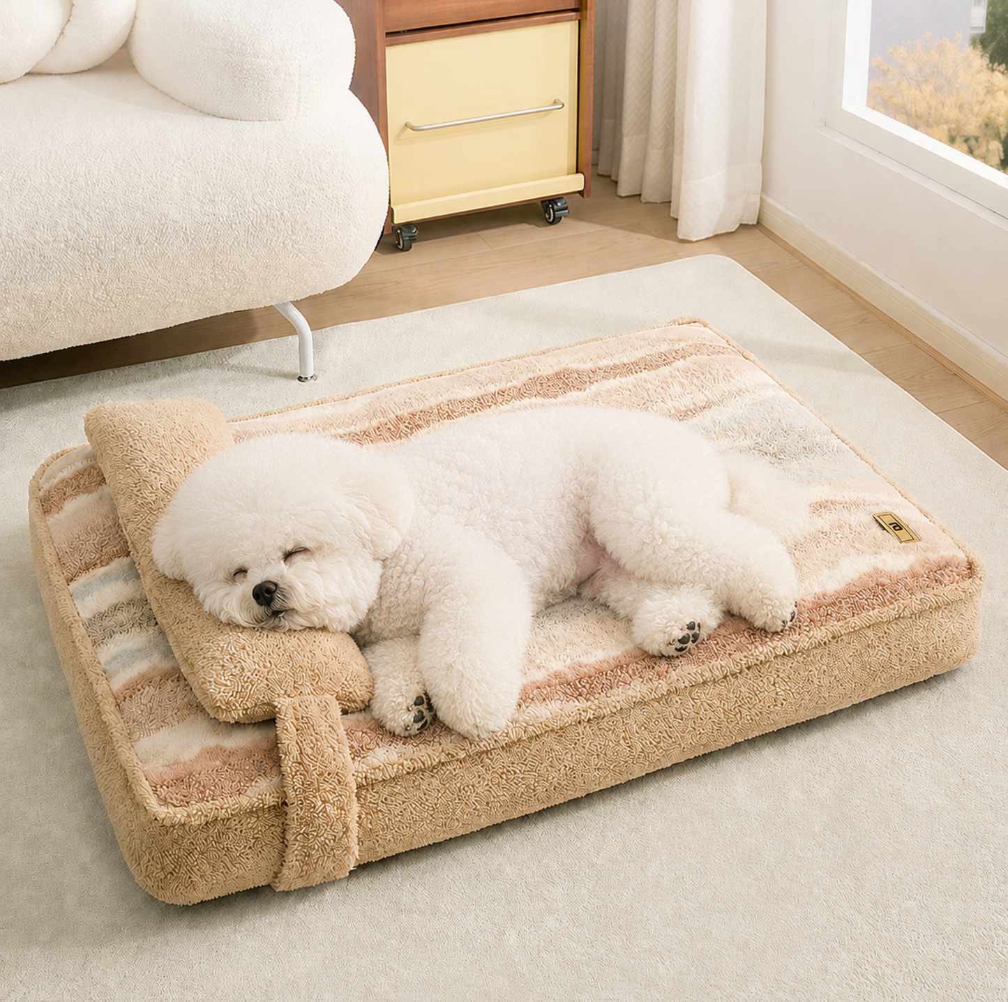 Plush Pet Mattress Bed with Removable Pillow