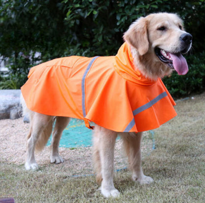 Reflective Large Dog Raincoat - Waterproof and Breathable Outerwear for Pets