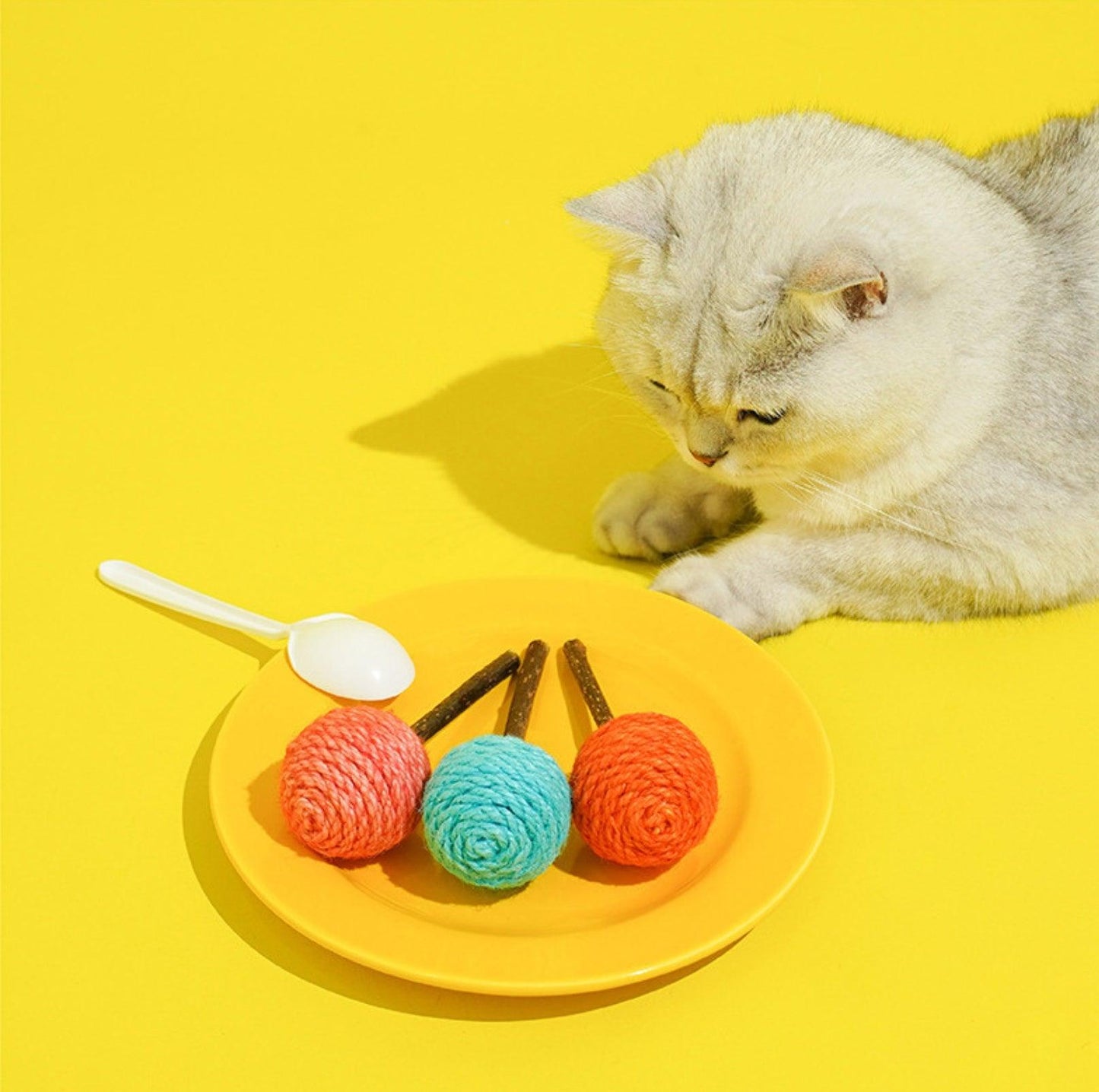 ZeZe Lollipop-Shaped Polygonum Cat Toy Set (3 Pieces)