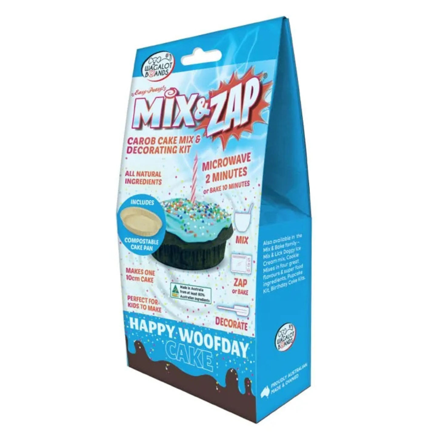 Wagalot Happy Woofday Dog Birthday Cake Mix (Blue)