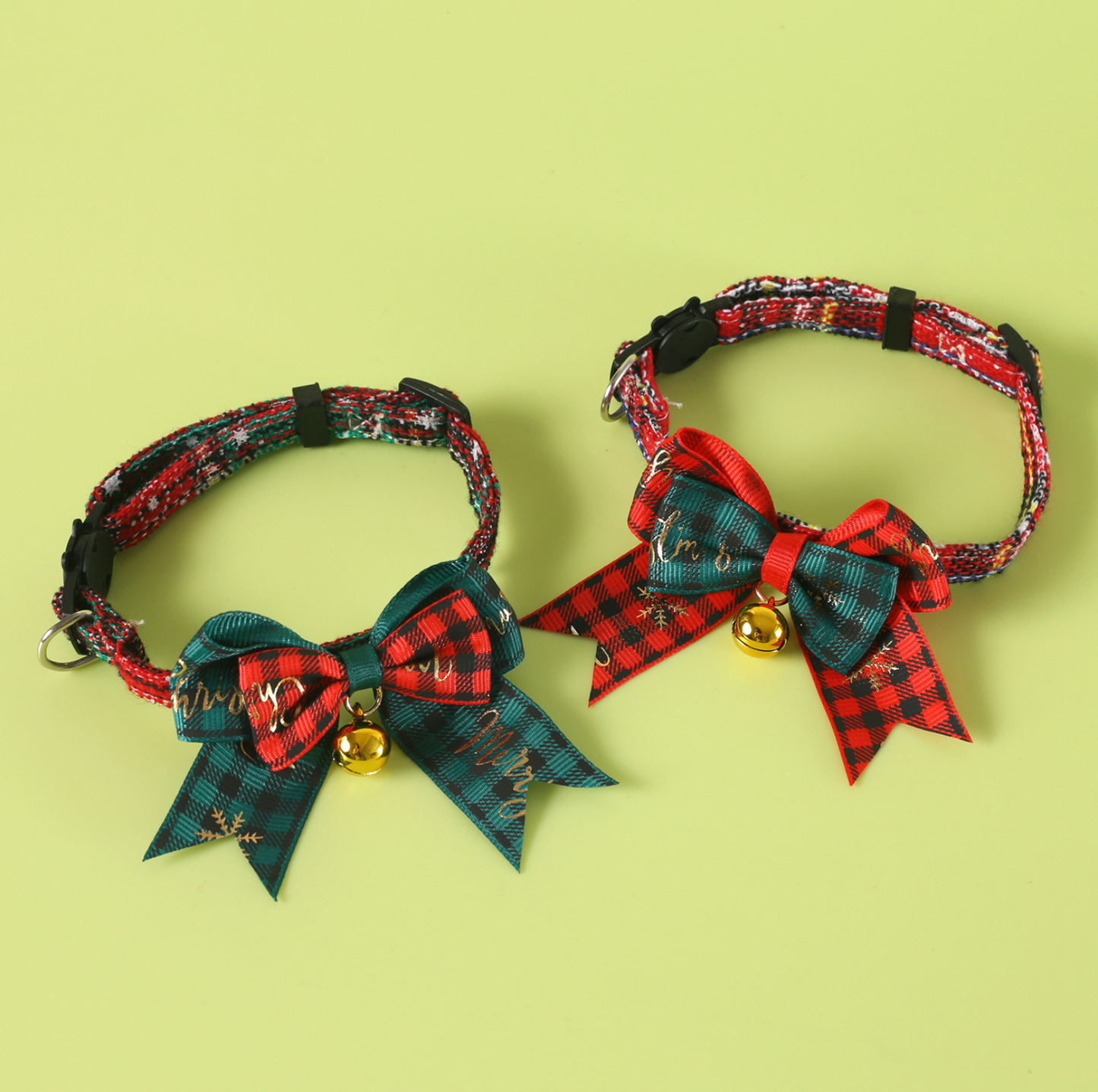 Christmas Bow Tie Pet Collar – Adjustable Festive Design