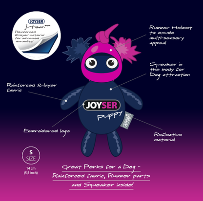Joyser Puppy Squirrel with Helmet Squeaky Dog Toy – 14cm
