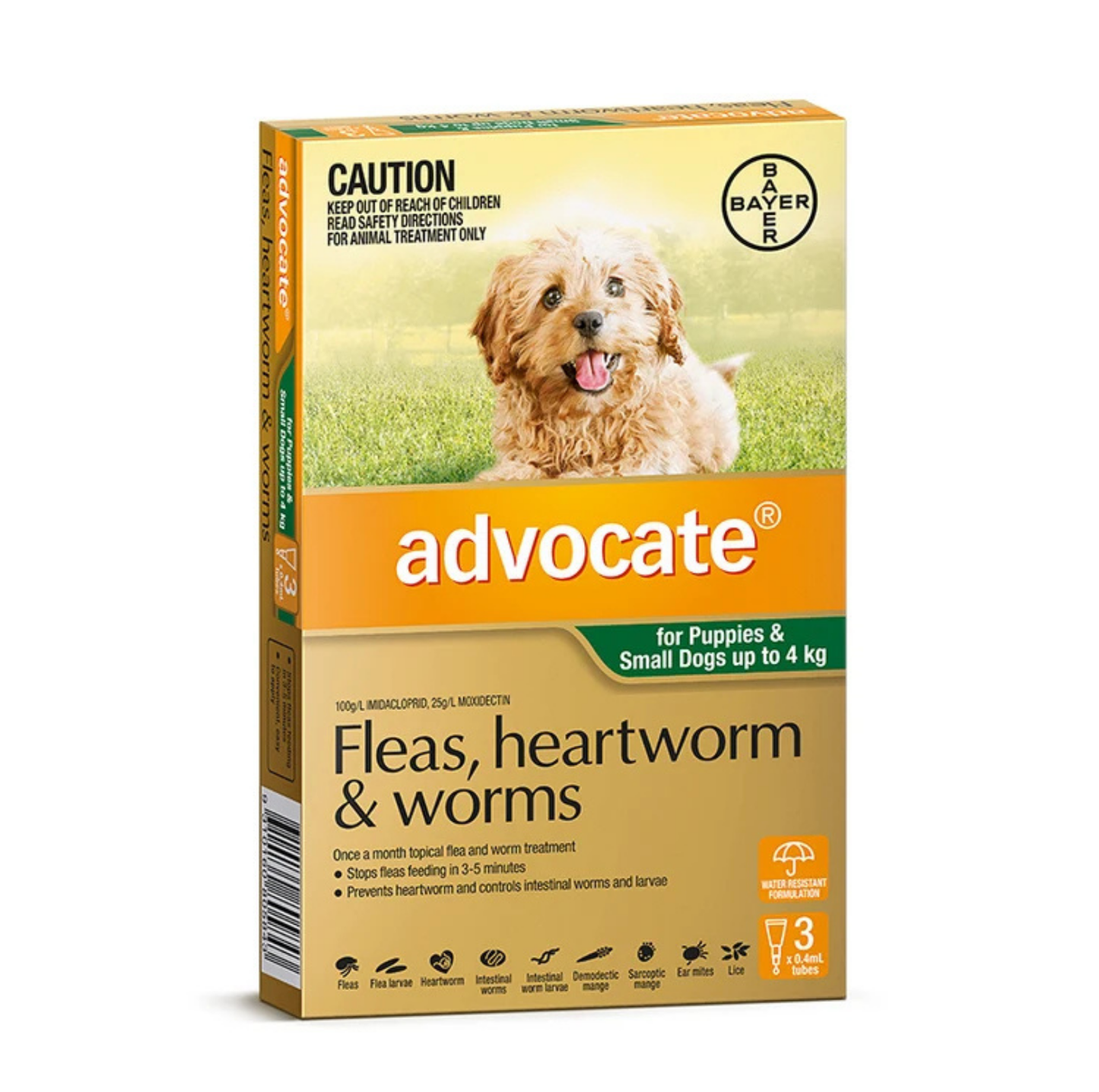 Advocate 0-4kg  Dog Spot-On Flea & Worming Treatment