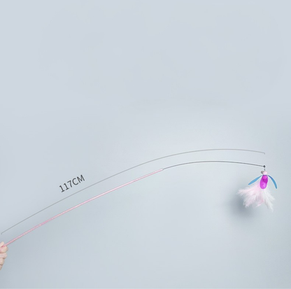 Magic Feather Telescopic Cat Stick– Extendable Interactive Teaser