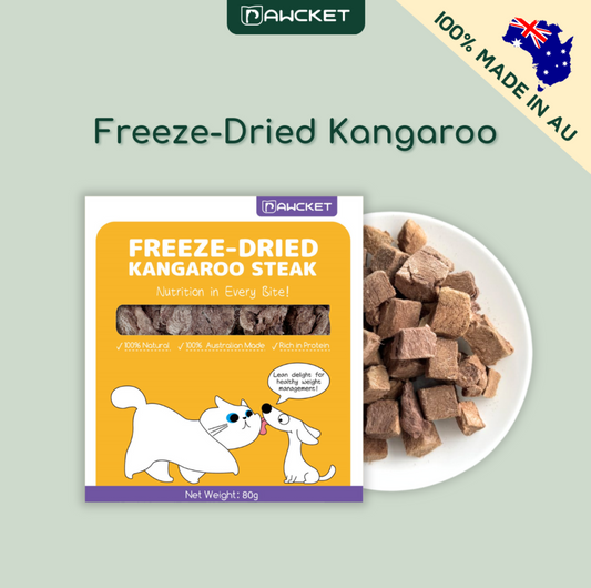 Pawcket Freeze-Dried Raw Kangaroo Steak Treat