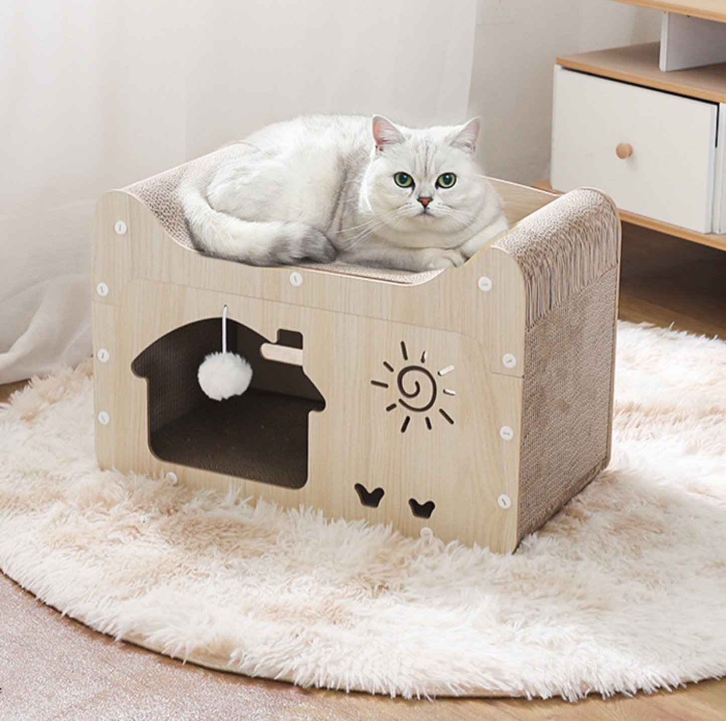 Cat House Scratcher and Bed