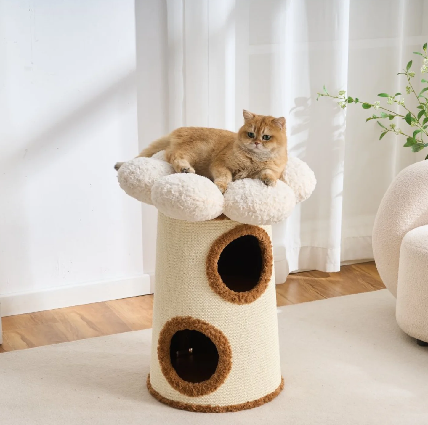 Bloom Nest 3-Tier Sisal Cat Barrel Condo