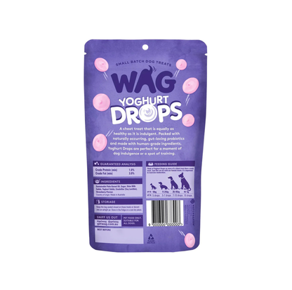 WAG Yoghurt Drops Strawberry Dog Treat 250g