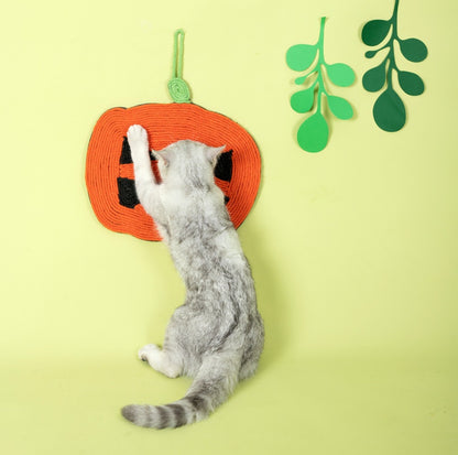 Halloween Pumpkin-Shaped Sisal Cat Scratcher