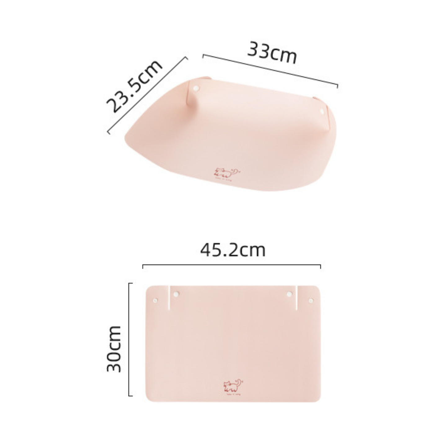 Foldable Semi-Enclosed PU Leather Pet Food Mat