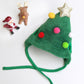 Christmas Vibe Cotton Pet Hats: Festive Accessories in Red & Green