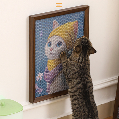 Framed Wall-Mounted Cat Scratcher