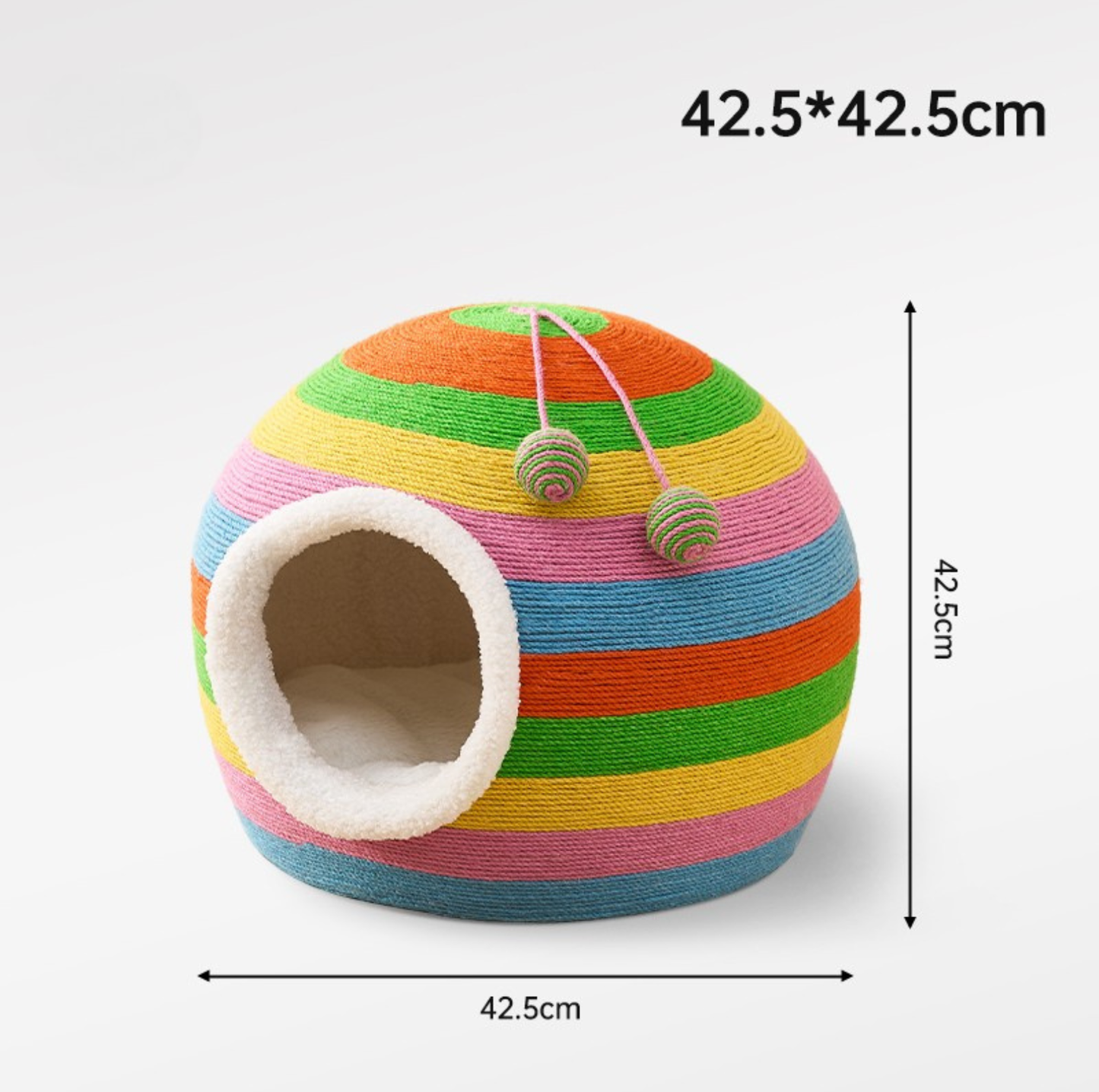 Rainbow Round Sisal Cat Cave