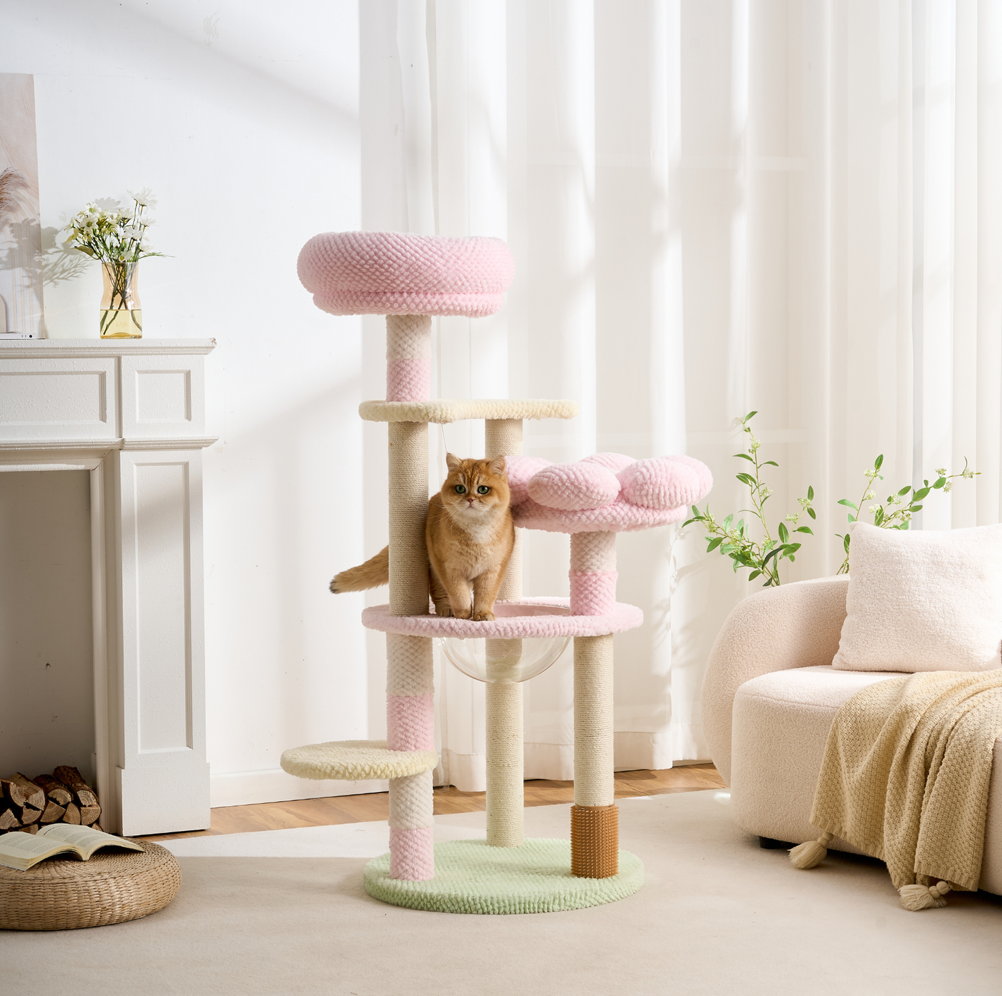 Blush Bloom Multi-Platform Cat Tree